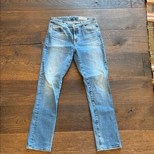 Ag Adriano Goldschmied Women’s Straight Leg Jeans in Light Blue Wash